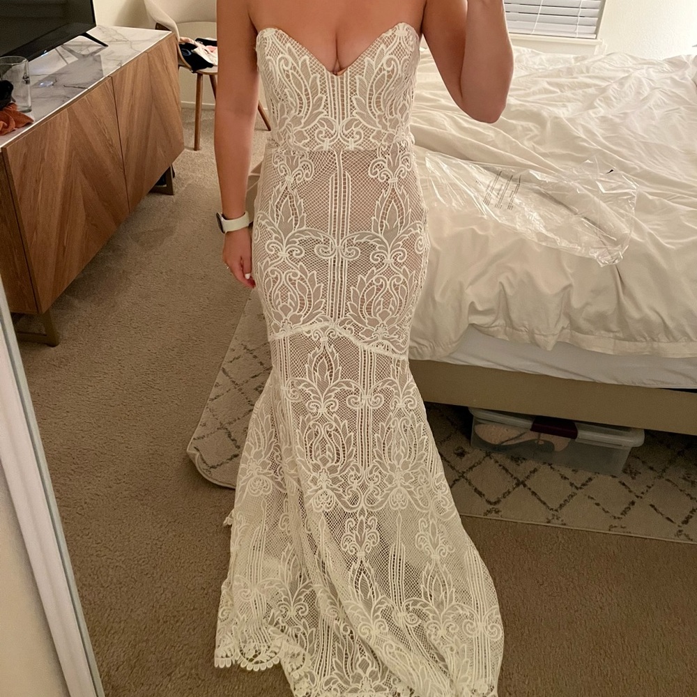 Stone Cold Fox White Wedding Dress Mermaid